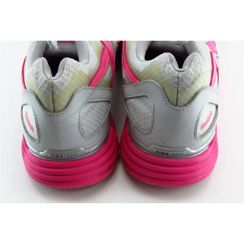 Reebok Girls' Running Shoes Size 7 Gray‎ Pink Synthetic Lightweight Comfort Fit